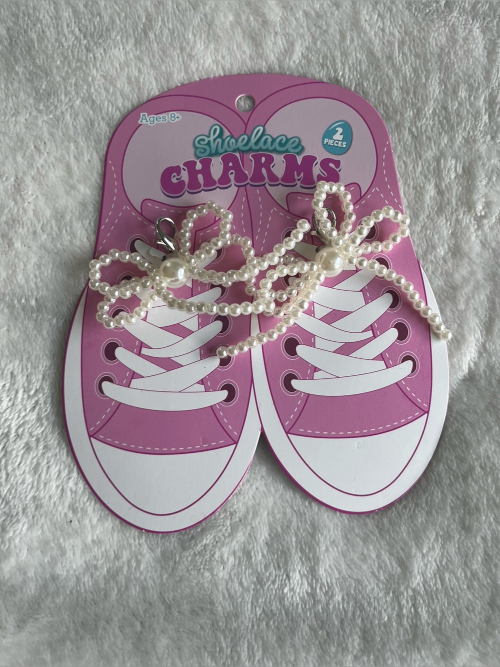 Shoelace Charms Kids Pearl Bow Shoe Clips